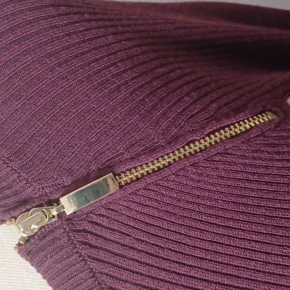 💜NWOT I.N.C International Concepts ribbed sweater dress with zippers size small - Picture 4 of 10